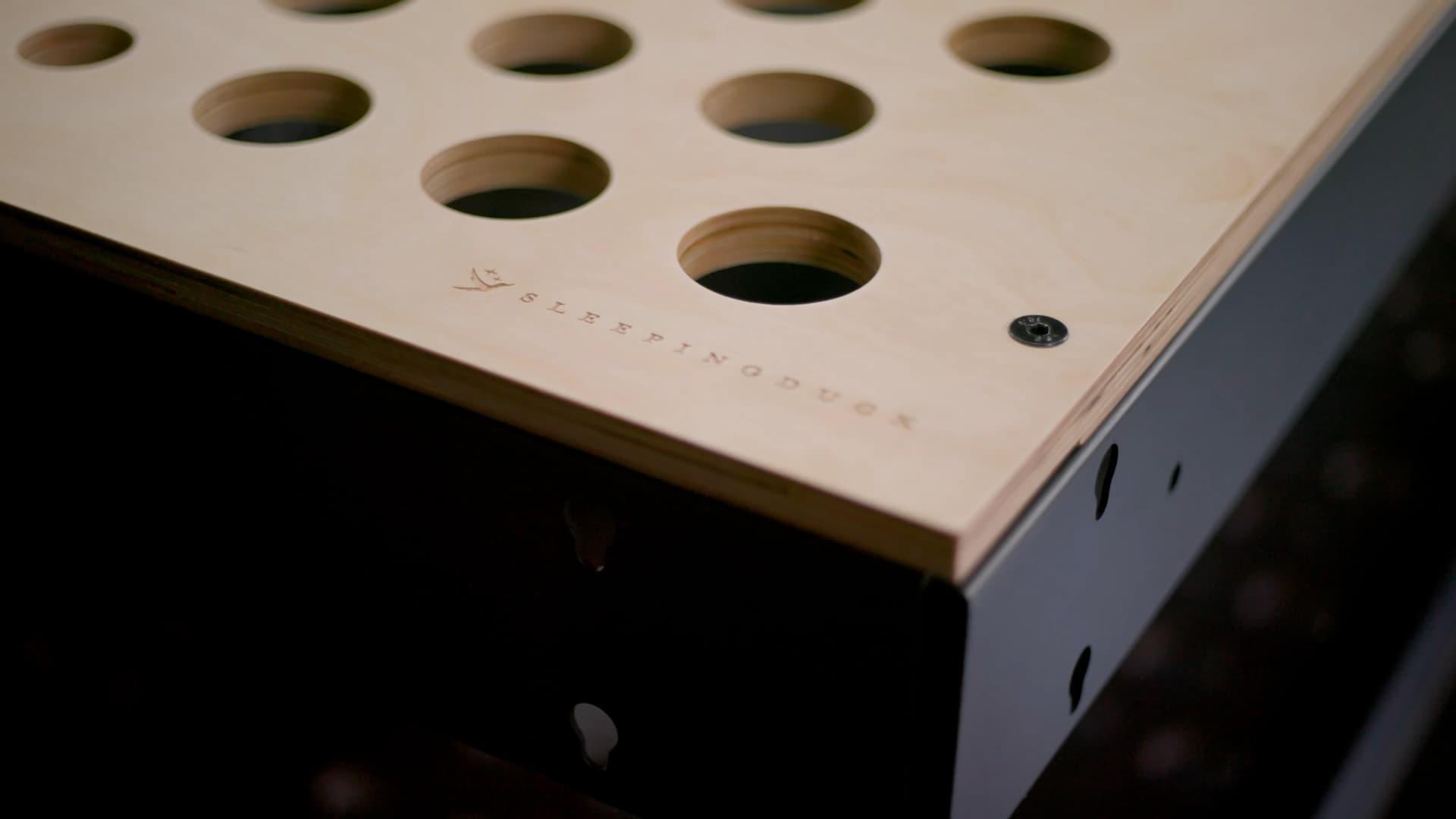 Close up of support panels